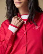 Camisa manga larga algodón - Rojo