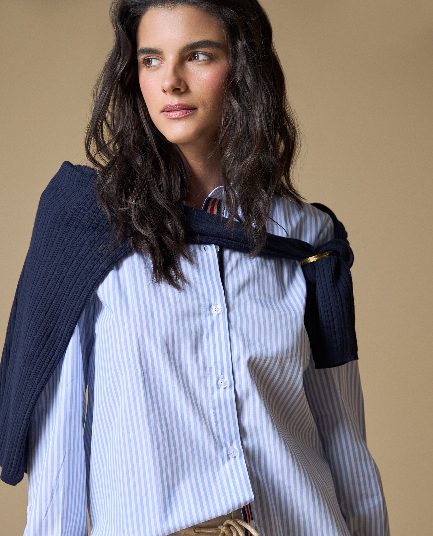 Camisa manga larga clásica - Azul