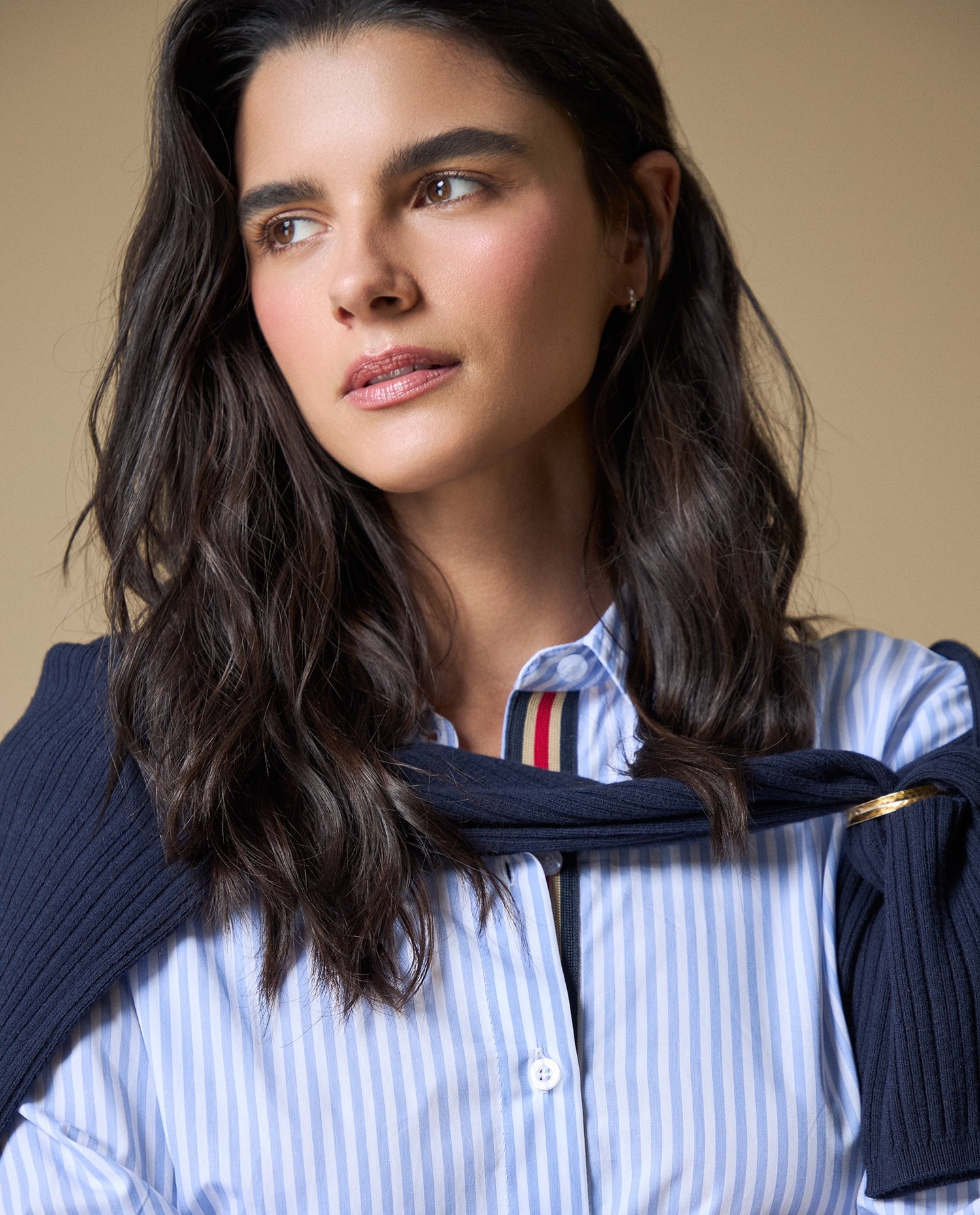 Camisa manga larga clásica - Azul