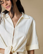 Camisa M/L Cuello Camisero - Crudo