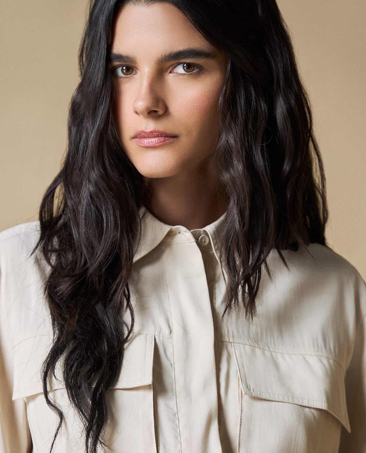Camisa manga larga Esprit - Beige 34_613H028_BEI131107_4