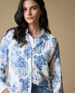 Camisa Neru Manga Larga Estampada - Crudo