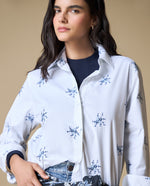 Camisa manga larga camisera - Blanco