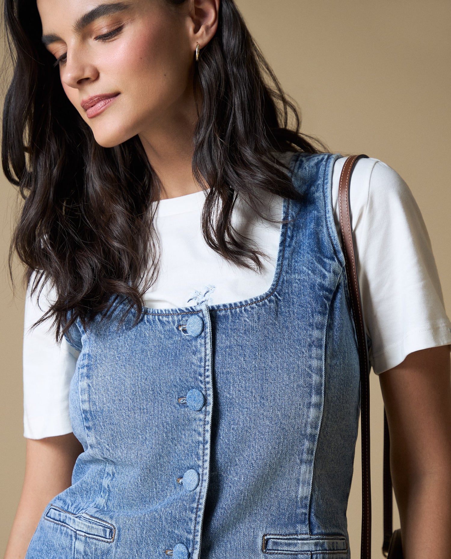 Camisa denim manga sisa - Azul