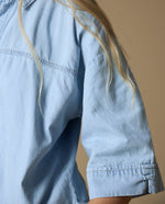 Camisa manga 3/4 denim ligero - Azul