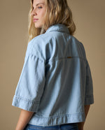 Camisa manga 3/4 denim ligero - Azul