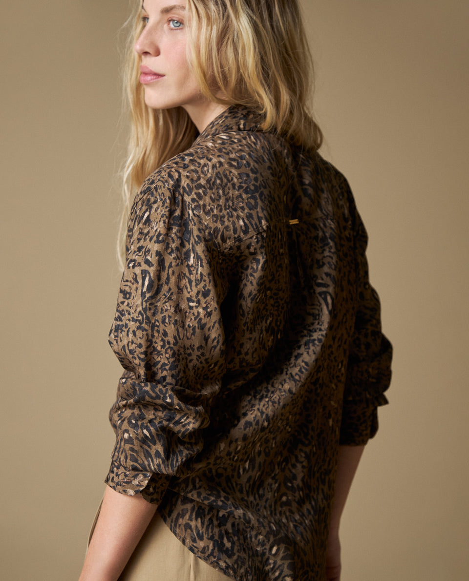 Camisa Manga Larga Animal Print - Verde 34_613H037_VER170517_5
