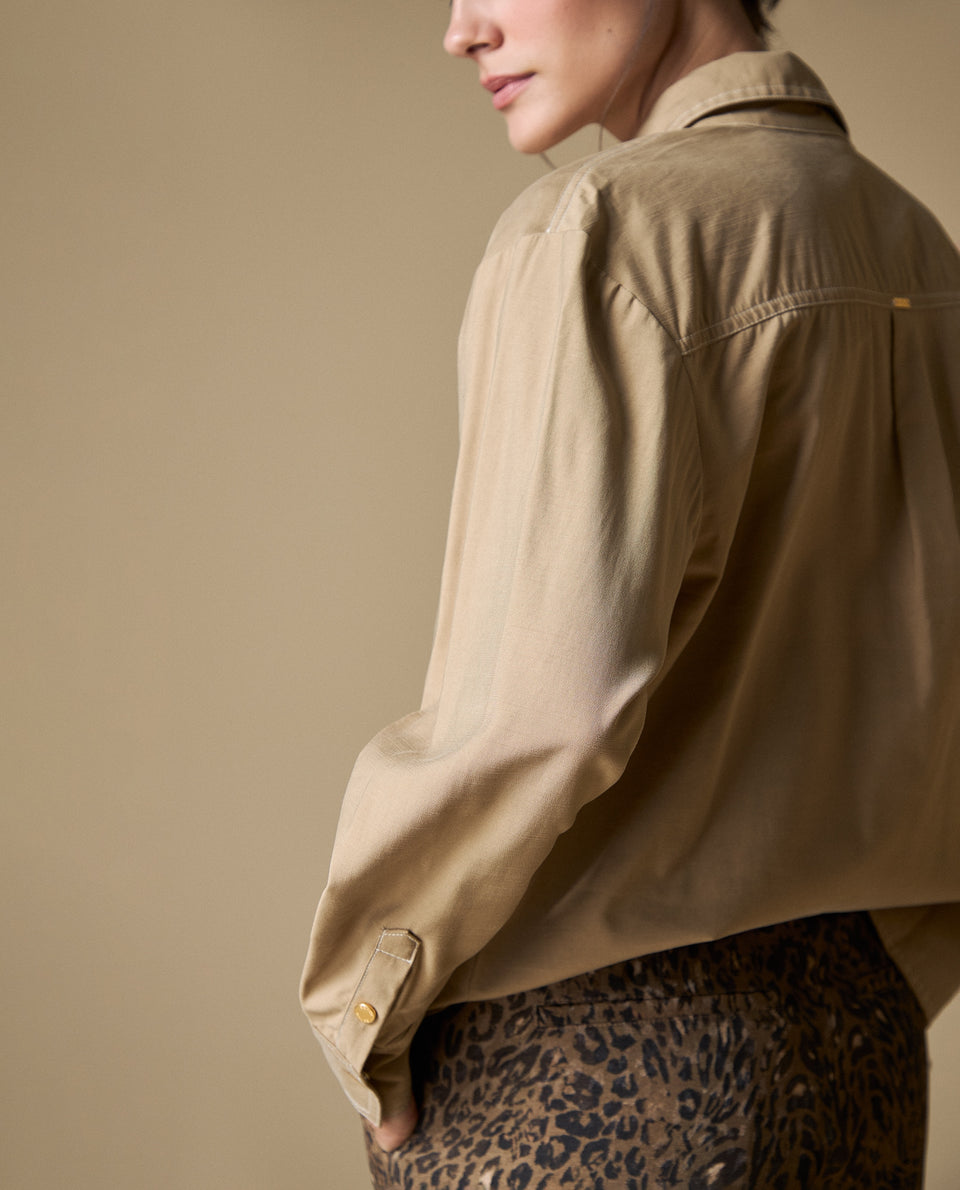 Camisa Manga Larga Beige - Beige 34_613H042_BEI171022_5