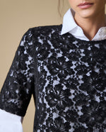 Camisa encaje botones ocultos - Negro 34_613H046_NEG190303_3