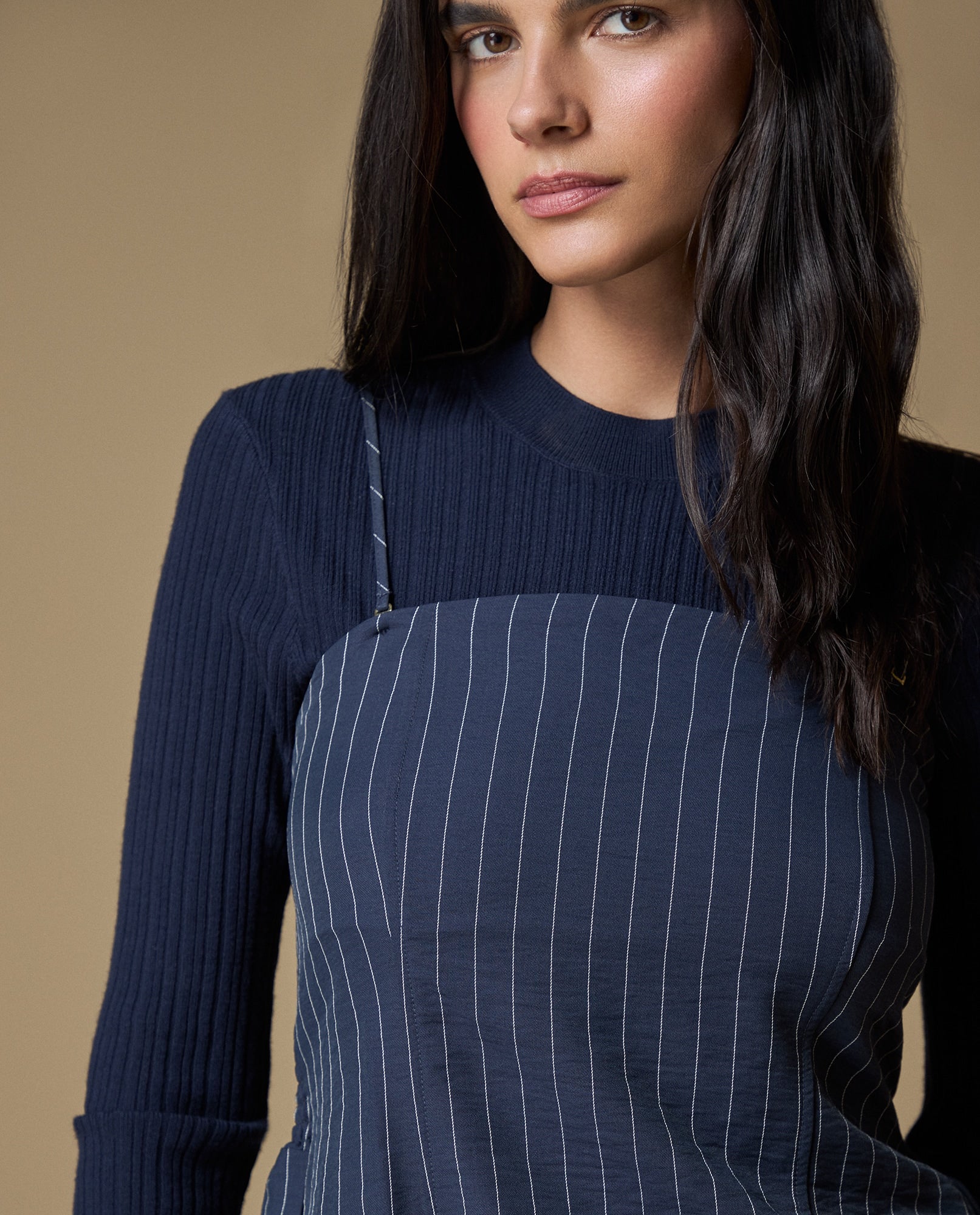 Camisa strapless diseño sencillo - Azul 34_613H056_AZU193923_0