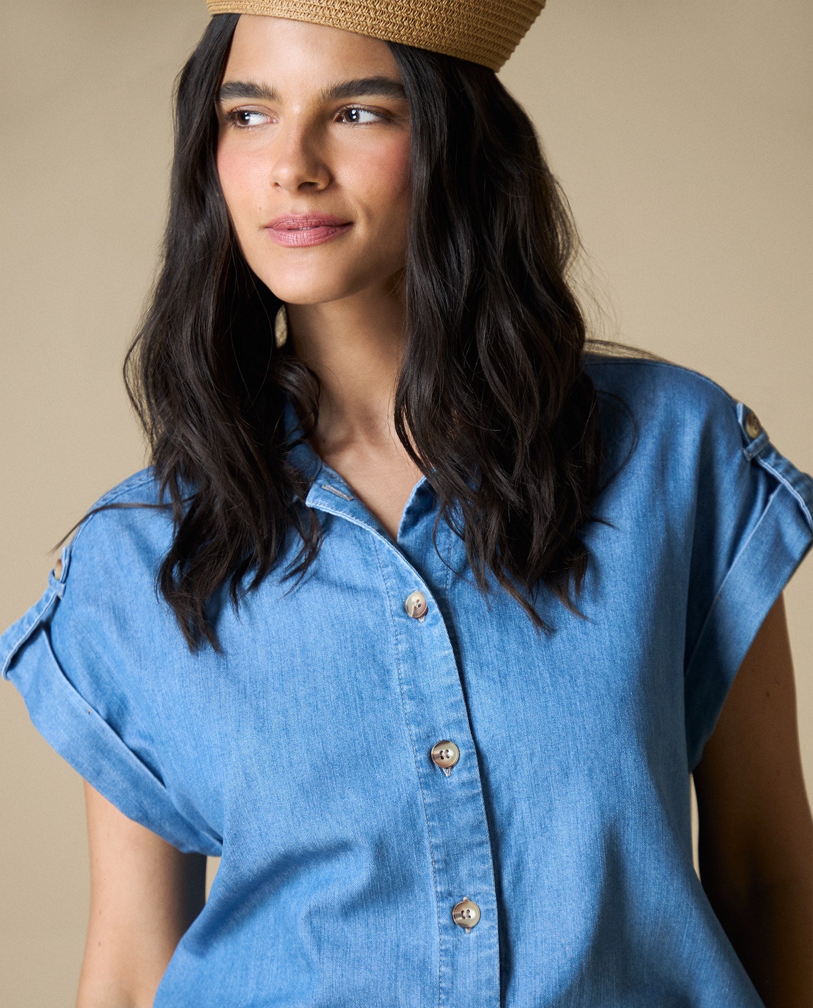 Camisa manga corta denim ligero - Azul 34_613H058_AZU174027_0