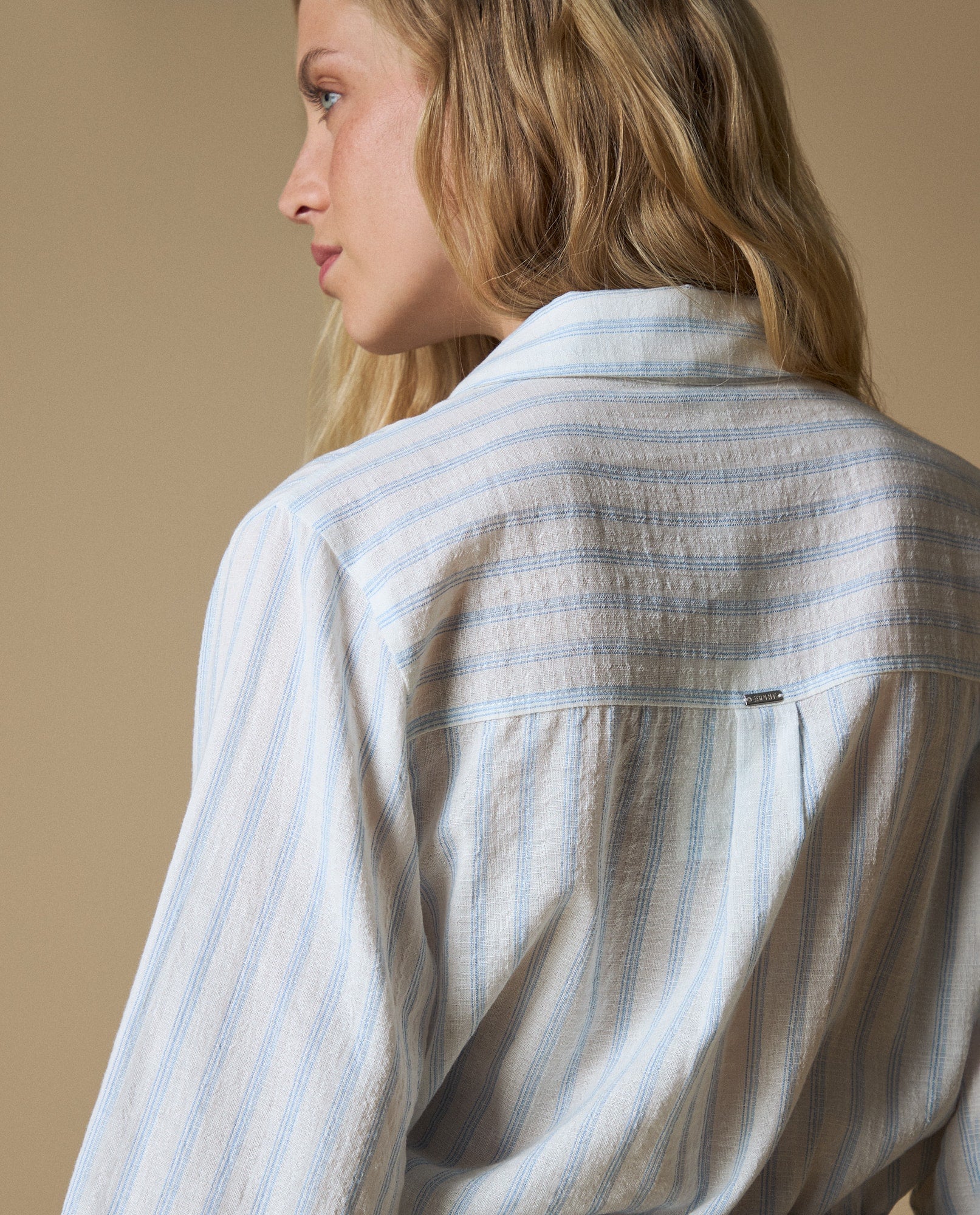 Camisa M/3/4 Rayas Algodón - Blanco 34_613H059_BLA110601_5
