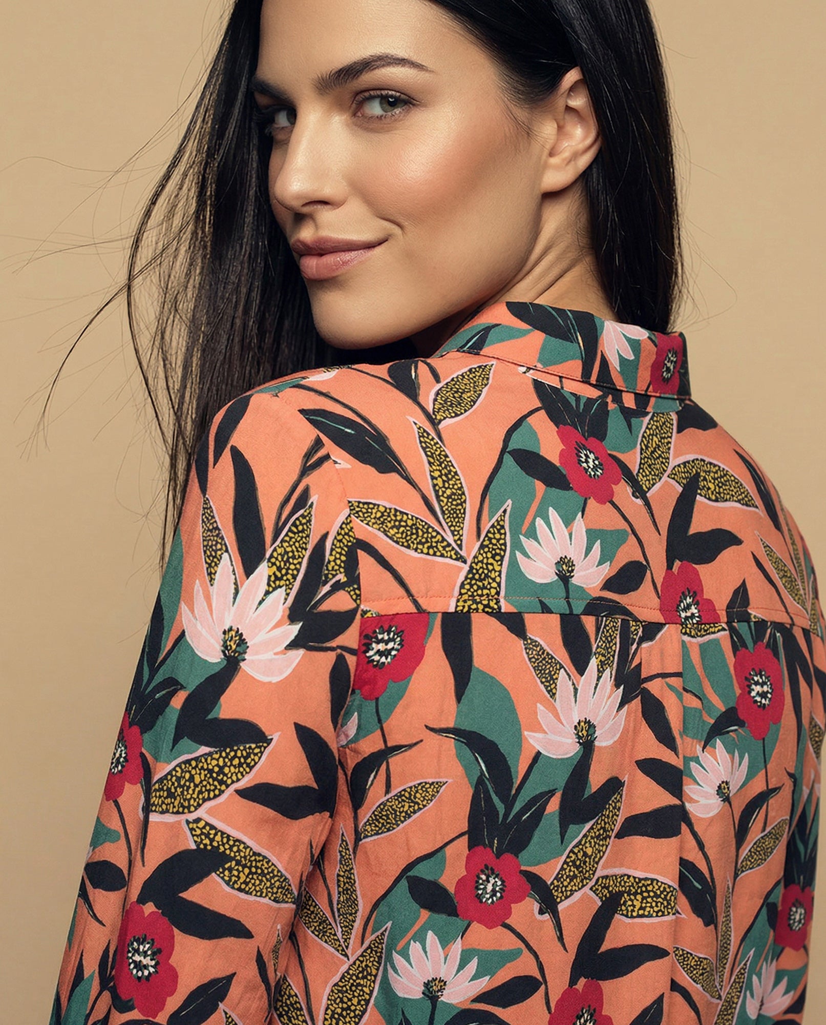 Camisa manga larga estampada floral en viscosa - Rosa 34_615F001_ROS161620_6