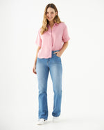 Camisa de manga corta para mujer - Rosa