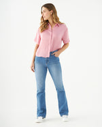 Camisa de manga corta para mujer - Rosa