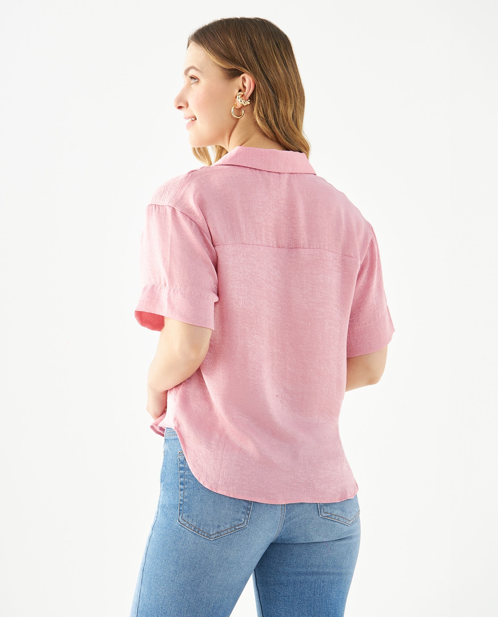 Camisa de manga corta para mujer - Rosa 34_615F002_ROS152210_6