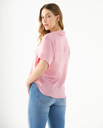 Camisa de manga corta para mujer - Rosa
