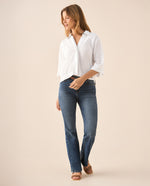 Camisa manga 3/4 para mujer - Blanco