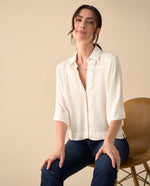 Camisa manga 3/4 para mujer - Crudo