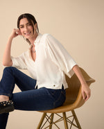 Camisa manga 3/4 para mujer - Crudo