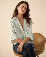 Camisa manga 3/4 para mujer - Verde