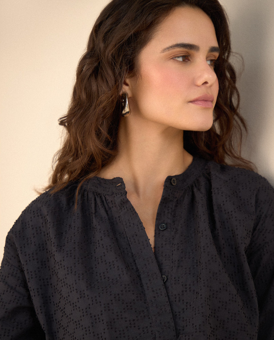 Camisa manga larga para mujer - Negro 34_615F315_NEG190303_3