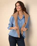Camisa manga larga para mujer - Azul