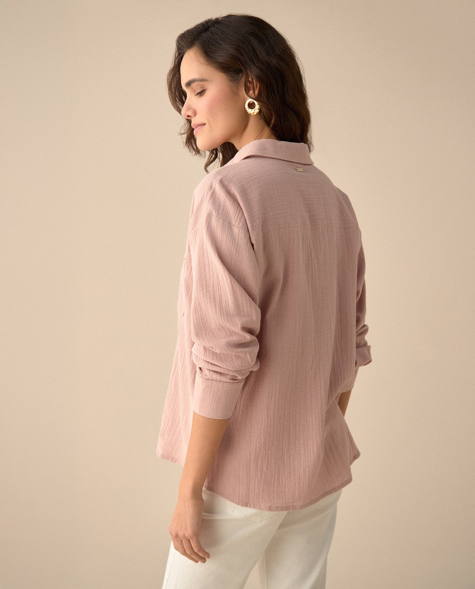 Camisa manga larga para mujer - Rosa 34_615F327_ROS112511_4