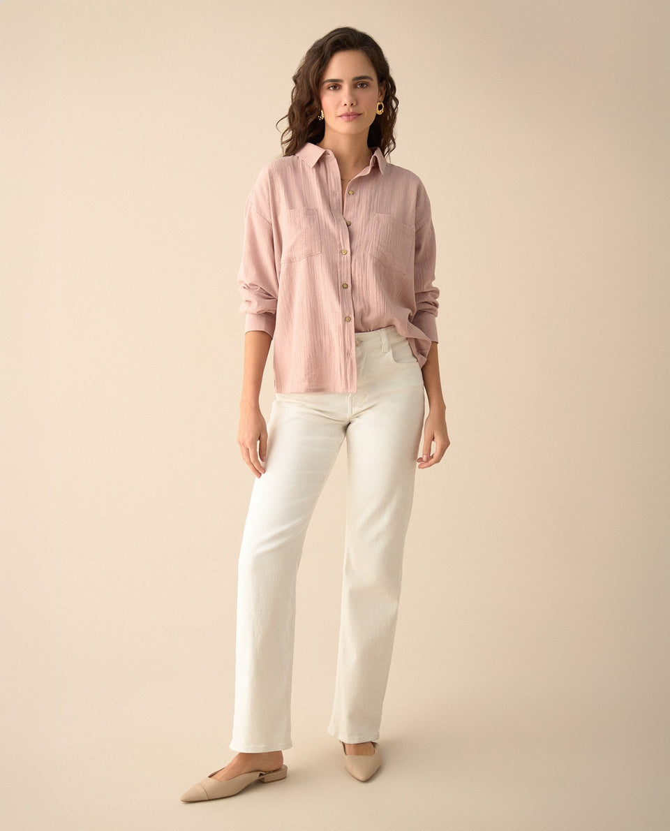 Camisa manga larga para mujer - Rosa 34_615F327_ROS112511_5