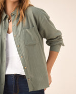 Camisa manga larga para mujer - Verde
