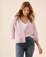 Camisa manga larga con volumen para mujer - Rosa