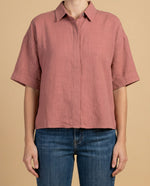 Camisa cuello nerú con cierre oculto - Naranja