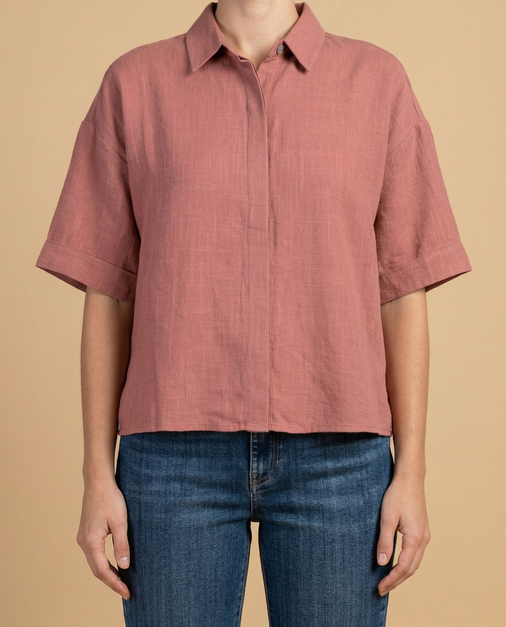 Camisa cuello nerú con cierre oculto - Naranja 34_615F332_NAR181350_3