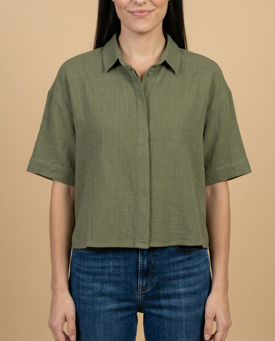 Camisa cuello nerú con cierre oculto - Verde 34_615F332_VER160540_3