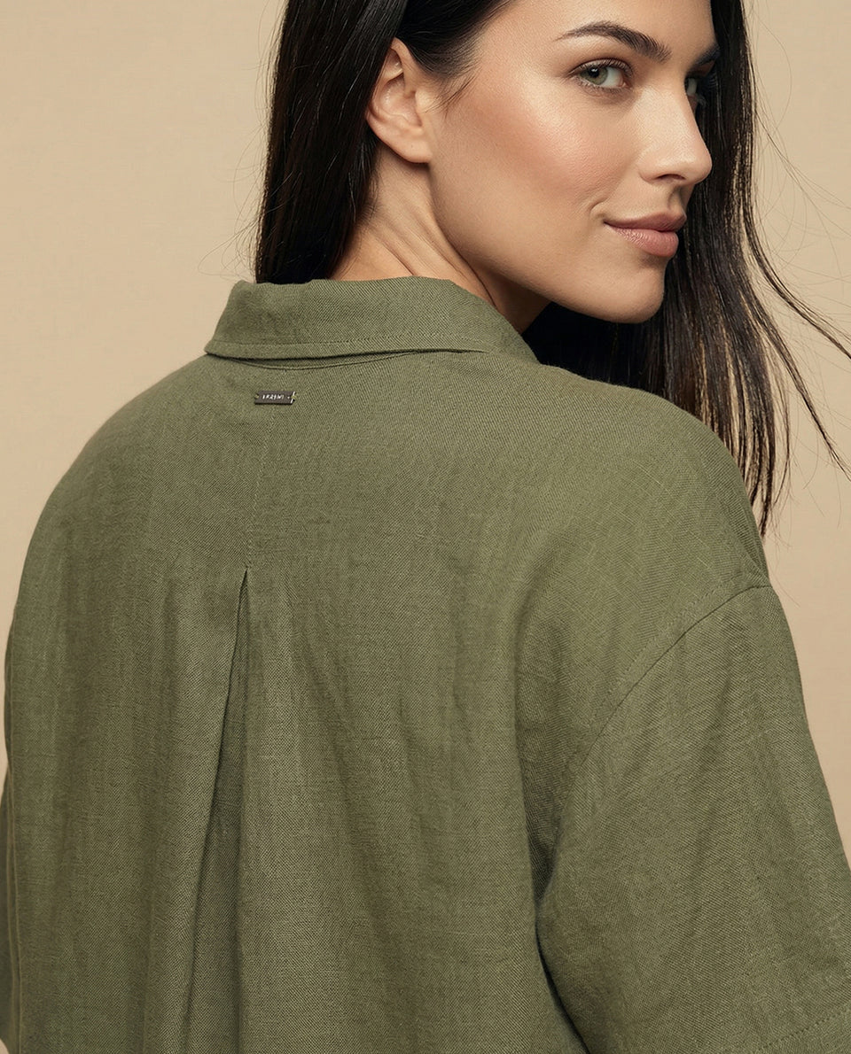 Camisa cuello nerú con cierre oculto - Verde 34_615F332_VER160540_6