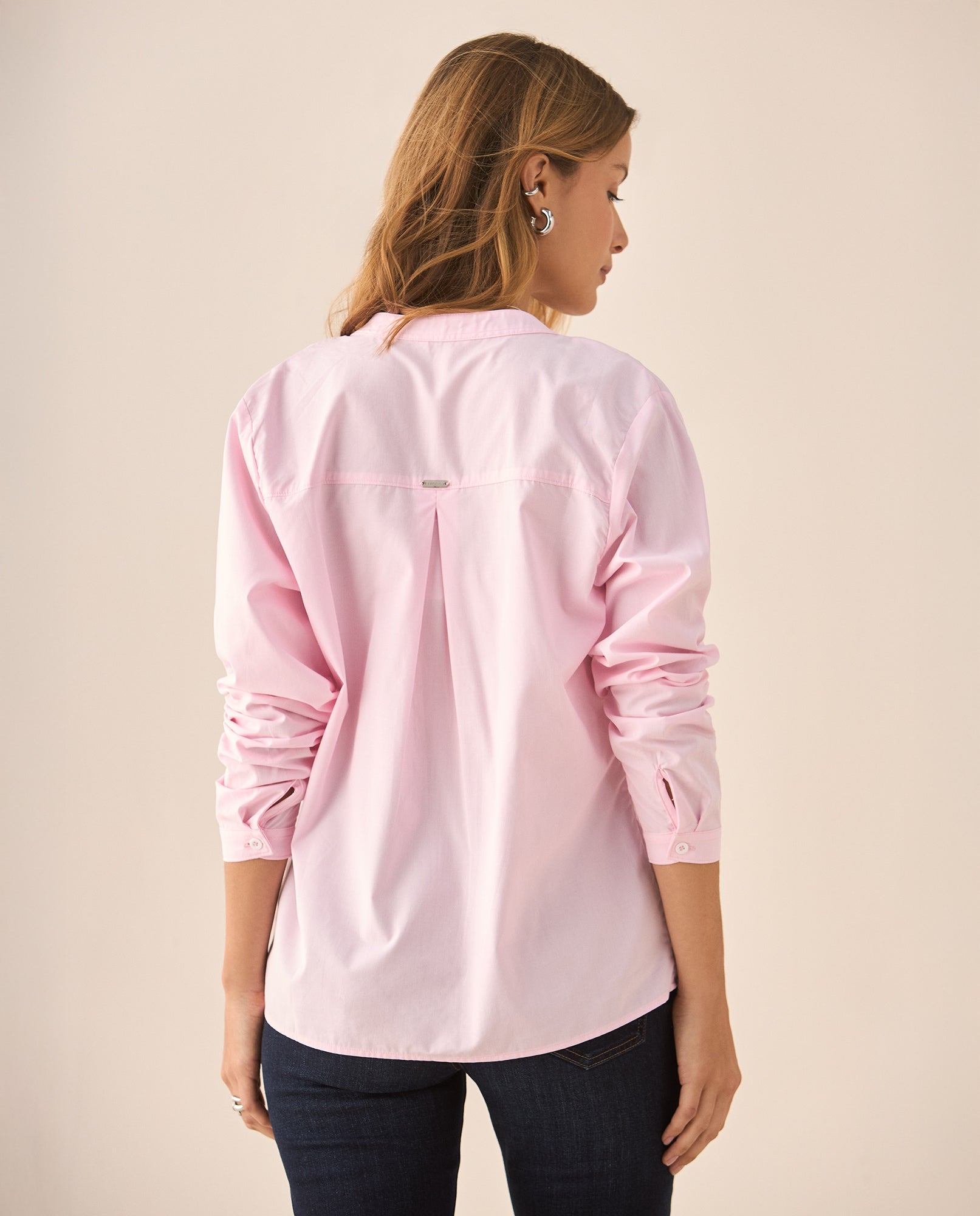 Camisa de cuello neru para mujer - Rosa 34_615F335_ROS152213_4
