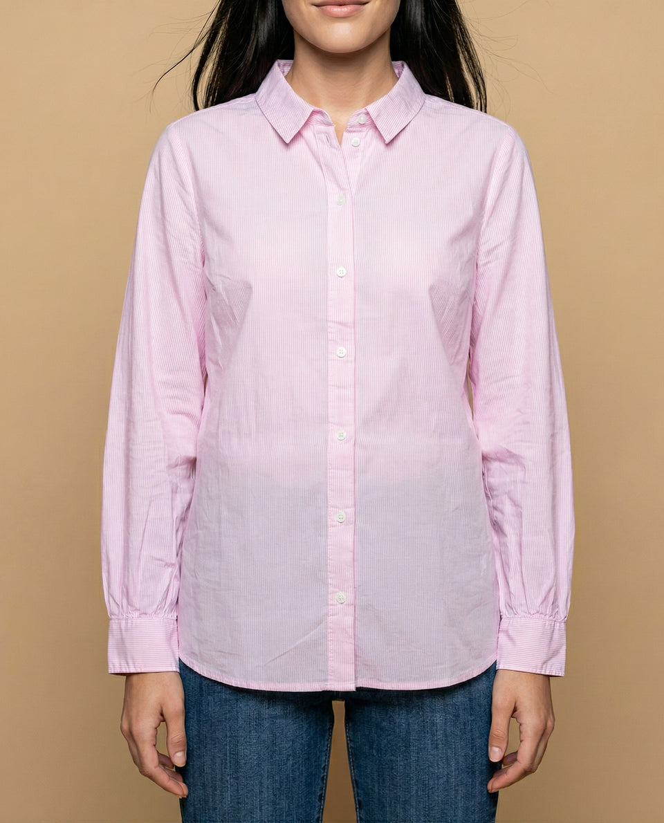 Camisa manga larga cuello camisero de caída ligera - Rosa 34_615F339_ROS152213_3