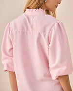 Camisa de cuello neru con bolero para mujer - Naranja