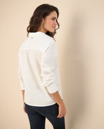 Camisa de diseño abierto para mujer - Crudo