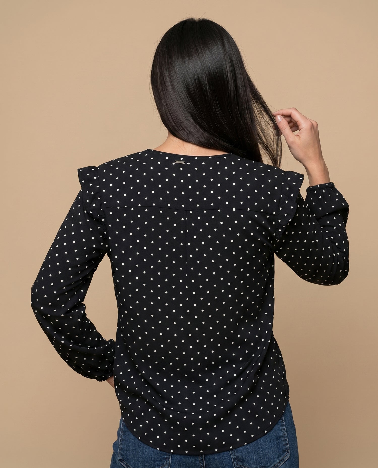 Camisa con bolero en hombros para mujer - Negro