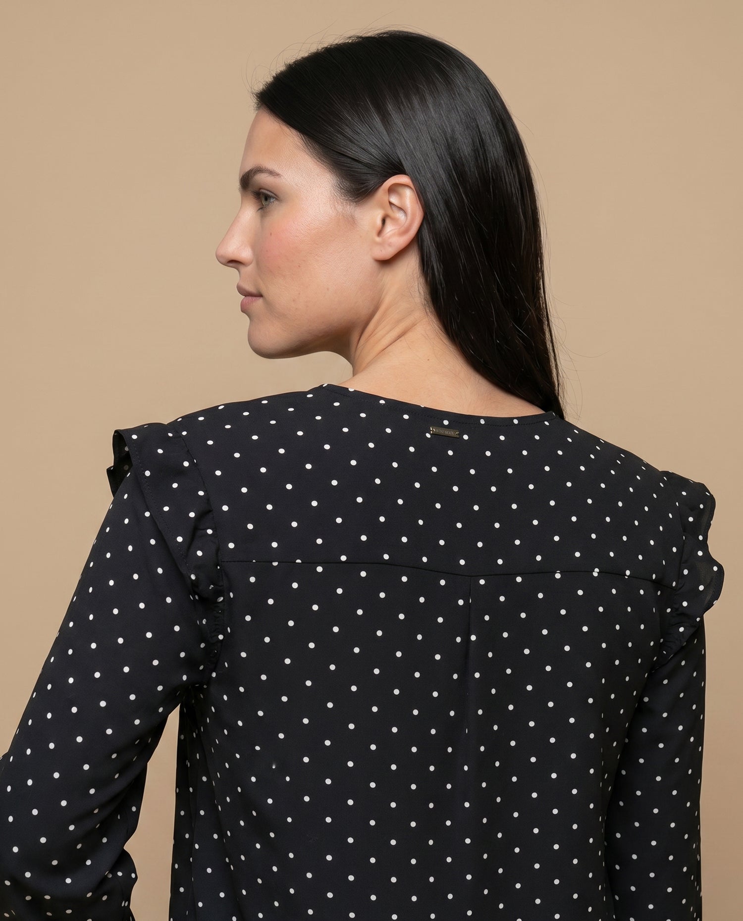 Camisa con bolero en hombros para mujer - Negro