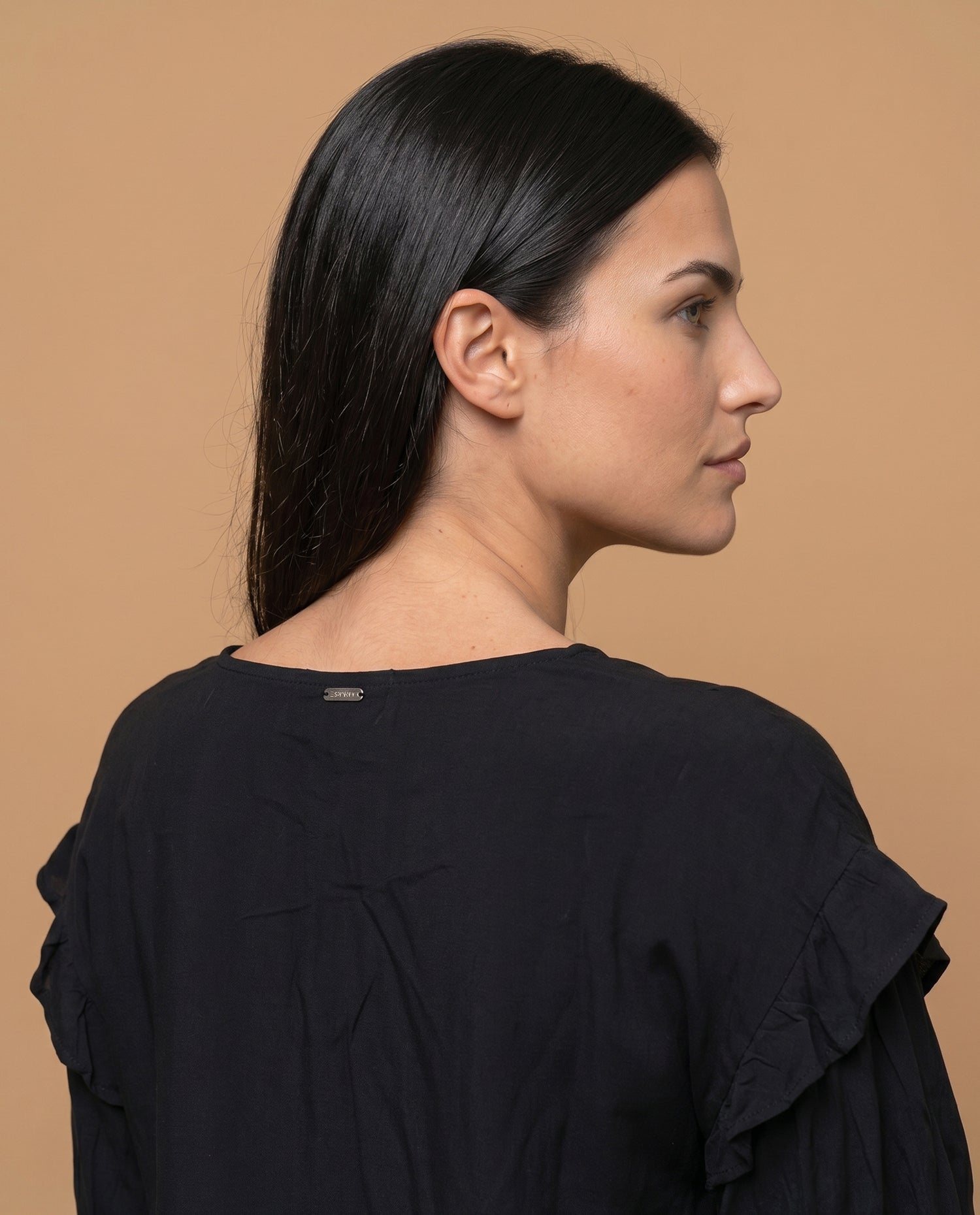Camisa con bolero en hombros para mujer - Negro