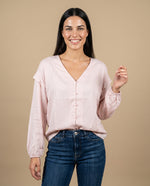 Camisa con bolero en hombros para mujer - Rosa