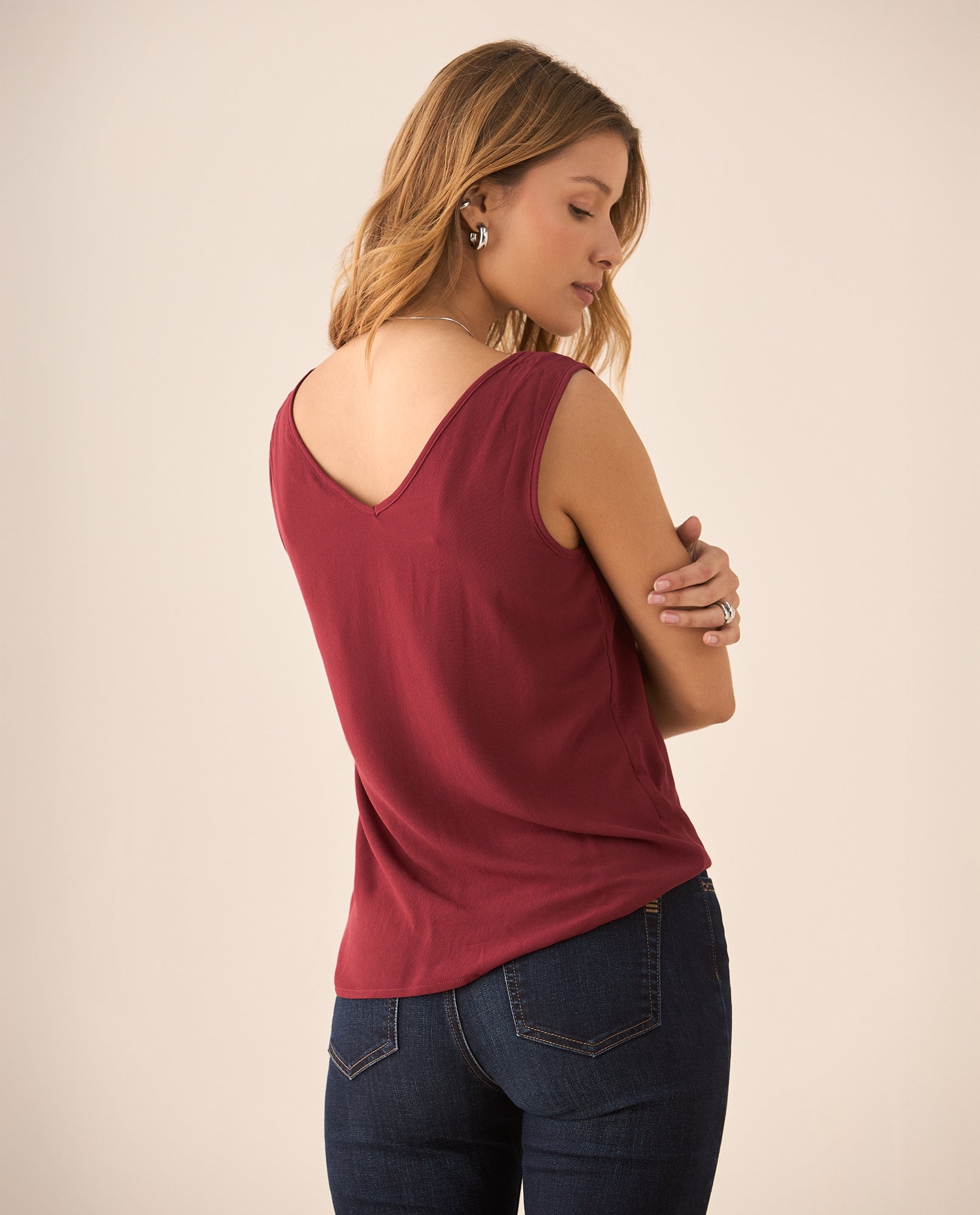 Camisa de animal print para mujer - Rojo 34_615G304_ROJ171537_4