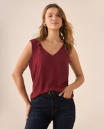 Camisa de animal print para mujer - Rojo