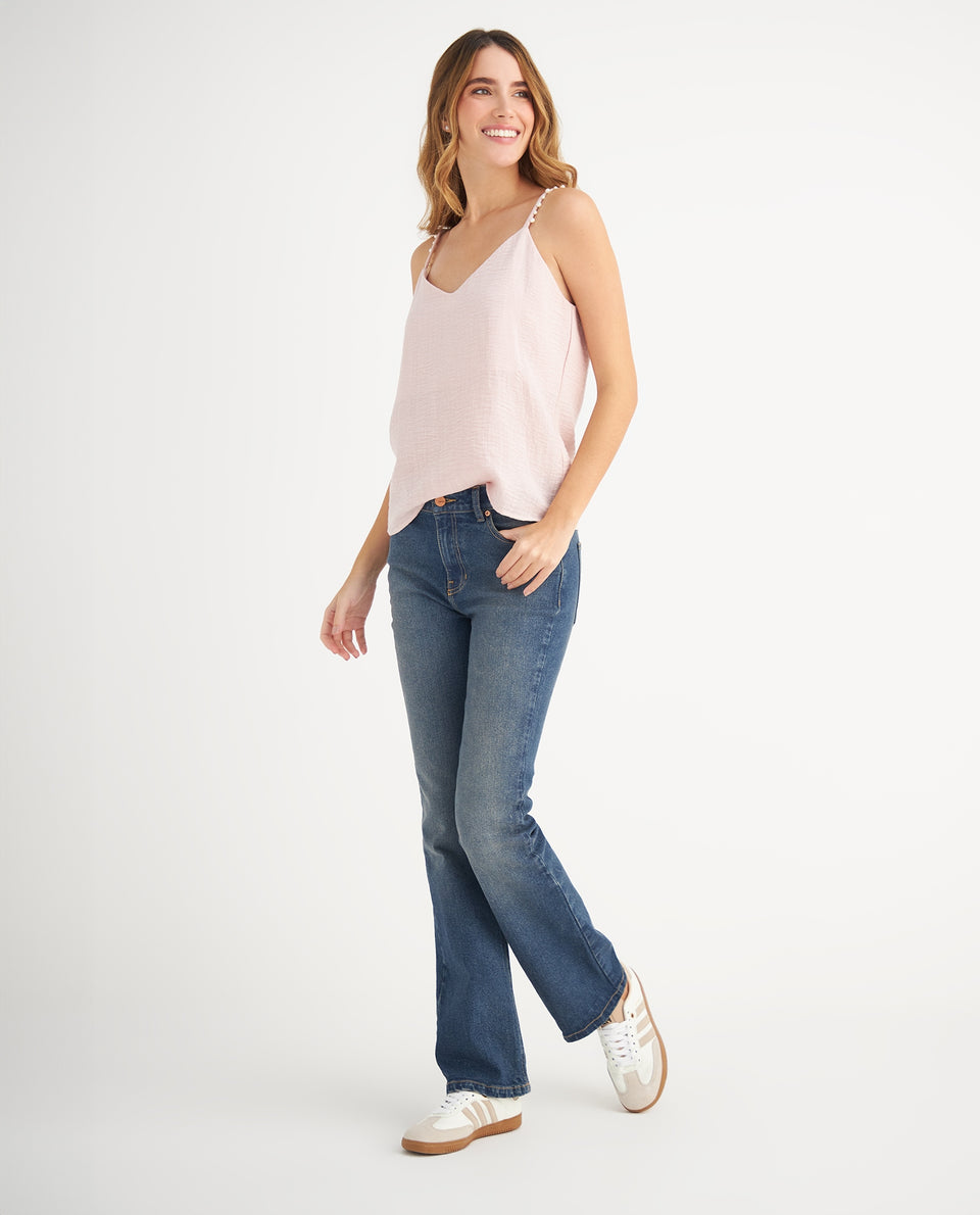 Camisa con perlas decorativas para mujer - Rosa 34_619F001_ROS141905_5