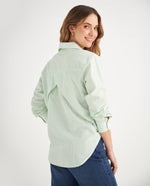 Camisa de diseño a rayas para mujer - Verde