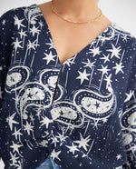 Camisa estampada para mujer - Azul