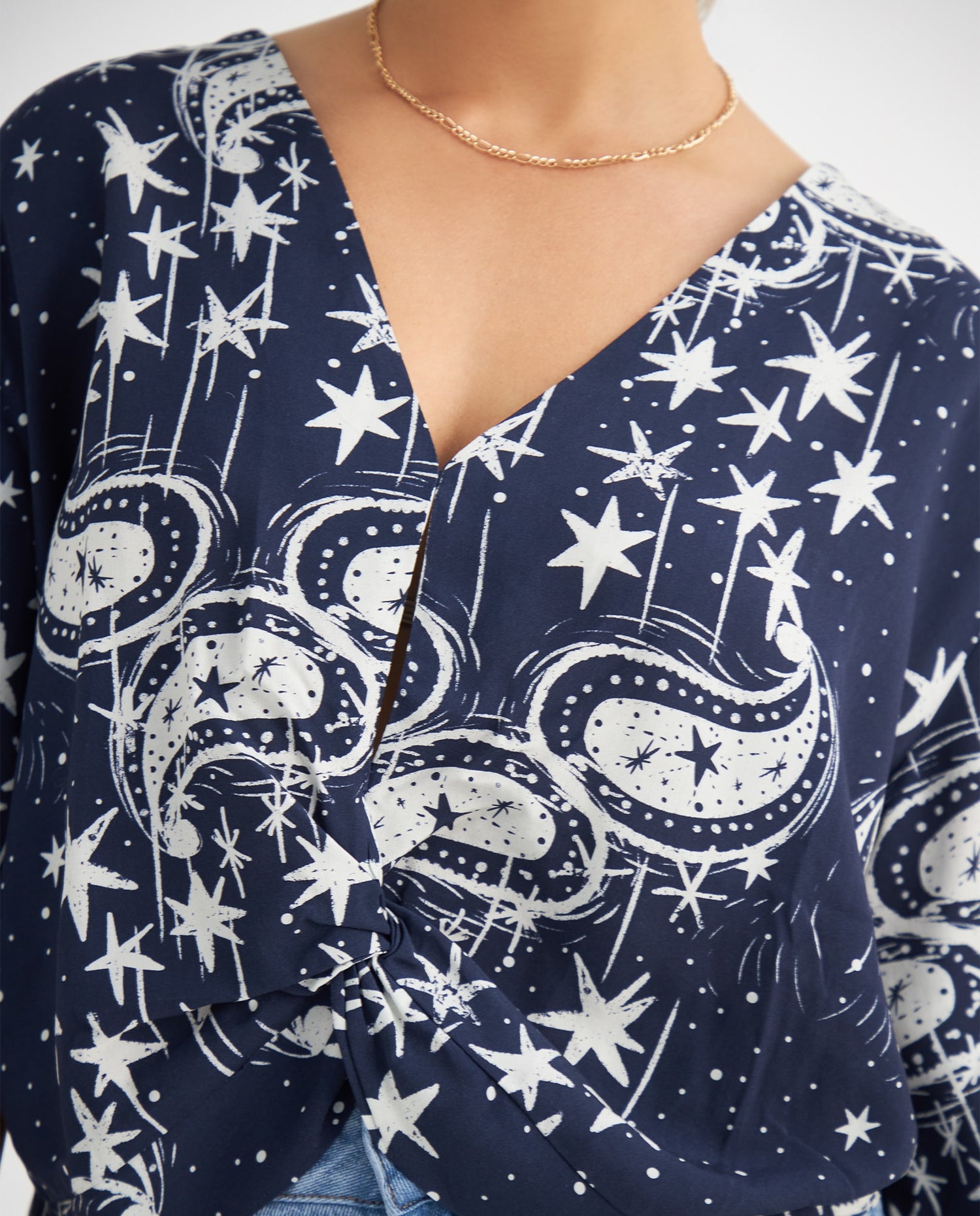 Camisa estampada para mujer - Azul