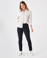 Camisa con bordado de estrellas para mujer - Blanco